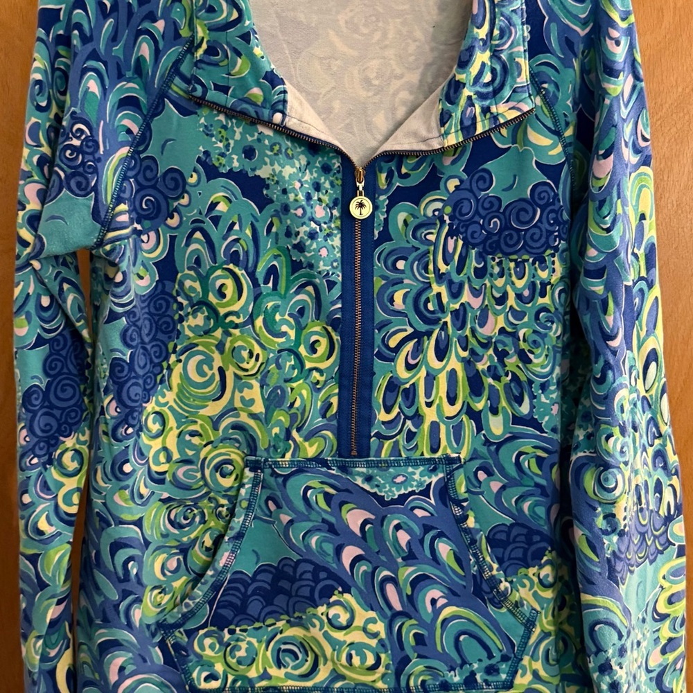 Lilly Pulitzer Blue and Green Patterned Jacket